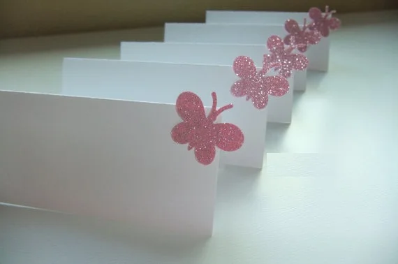 Блестящие карточки-бабочки подставки для свадебных торжеств детских праздников