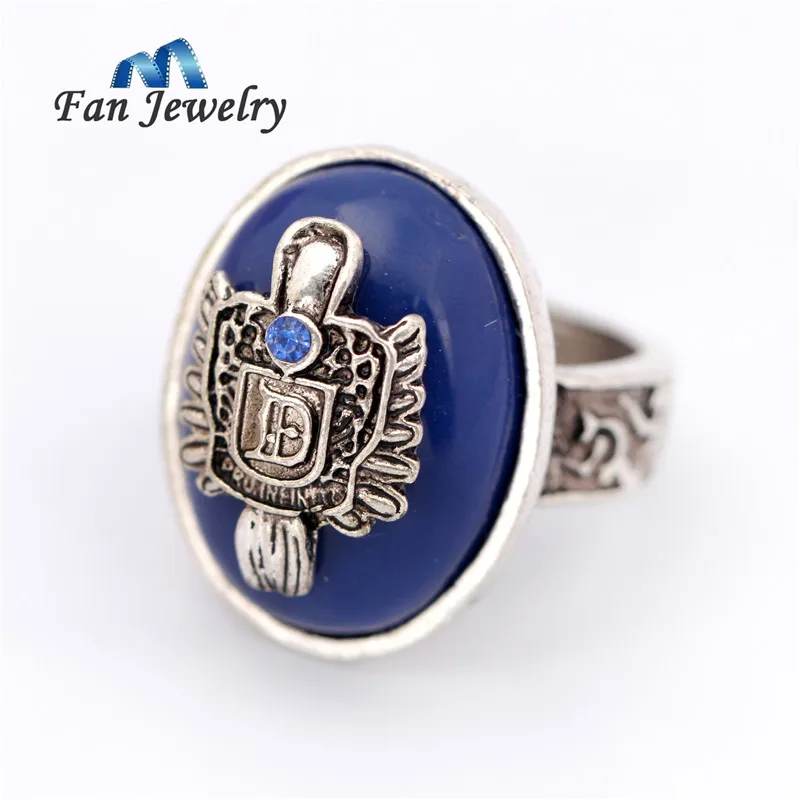 Оптовая Фильмы ювелирных Винтаж посеребренные вампира Дневники Дэймон кольцо