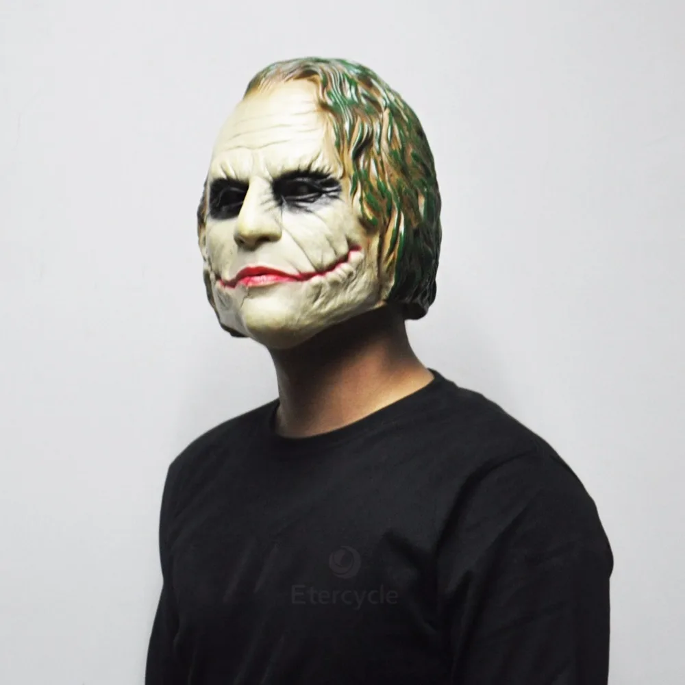 Джокер маска Бэтмена Костюмы Клоуна для косплея вечерние маскарадные латексные