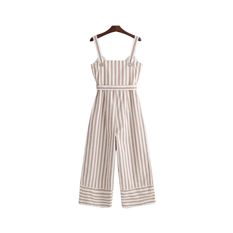 Летний комбинезон для женщин 2018 сексуальный женский полосатый пояс boho пляжный