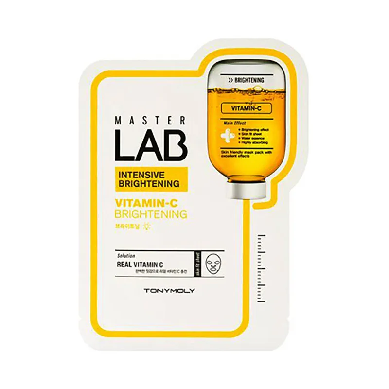 BRIGHTING TONYMOLY Master лабораторная маска, маска для лица, лист, гиалуроновая кислота, Витаминная ампульная маска для лица, яркая кожа, Антивозрастная корейская косметика - Цвет: BRIGHTING