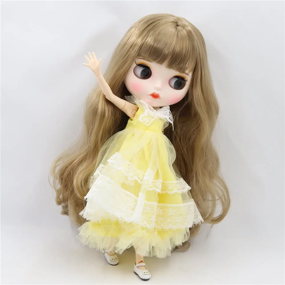 Ледяной DBS Blyth кукольные 1/6 BJD из белой кожи шарнирное тело кукла каштановые волосы