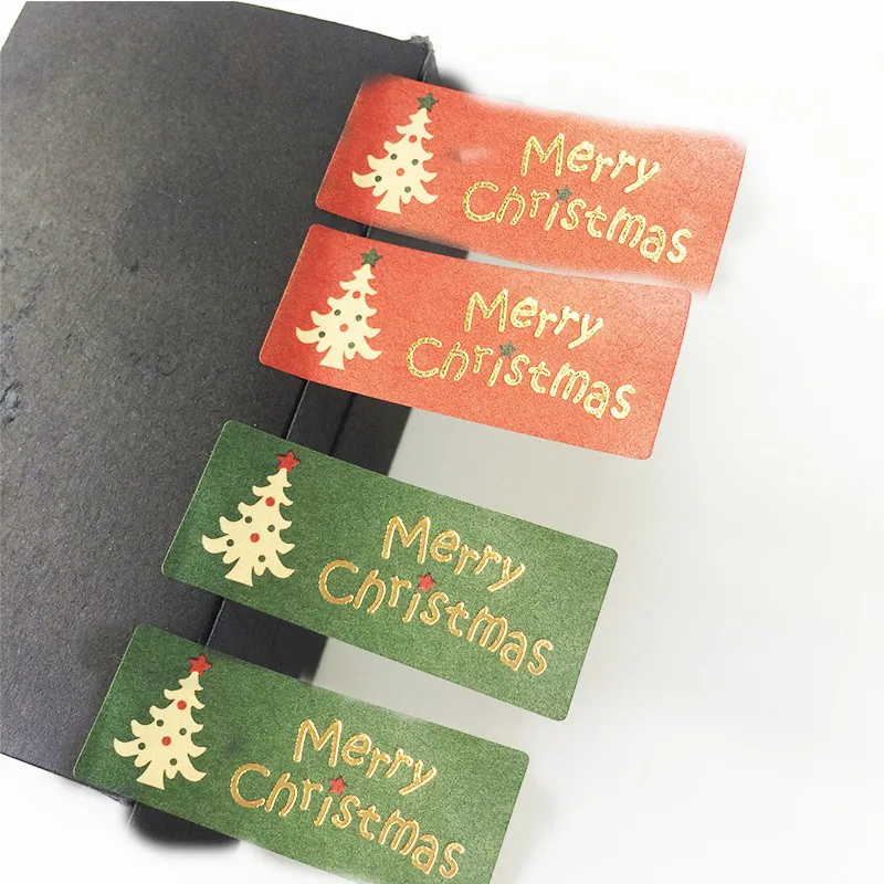 100 шт. НОВАЯ РОЖДЕСТВЕНСКАЯ упаковка Уплотнительная наклейка арбол де navidad