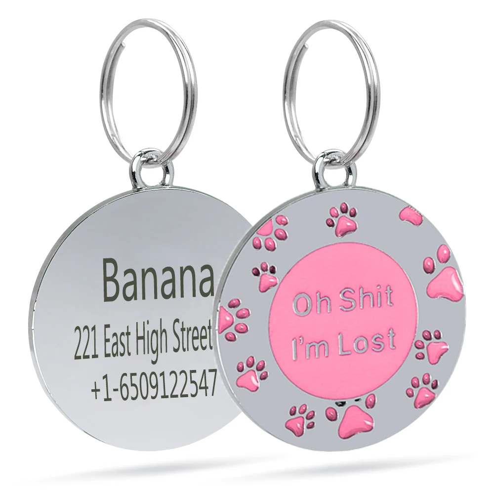 Персонализированные идентификационные бирки для собак с выгравированными