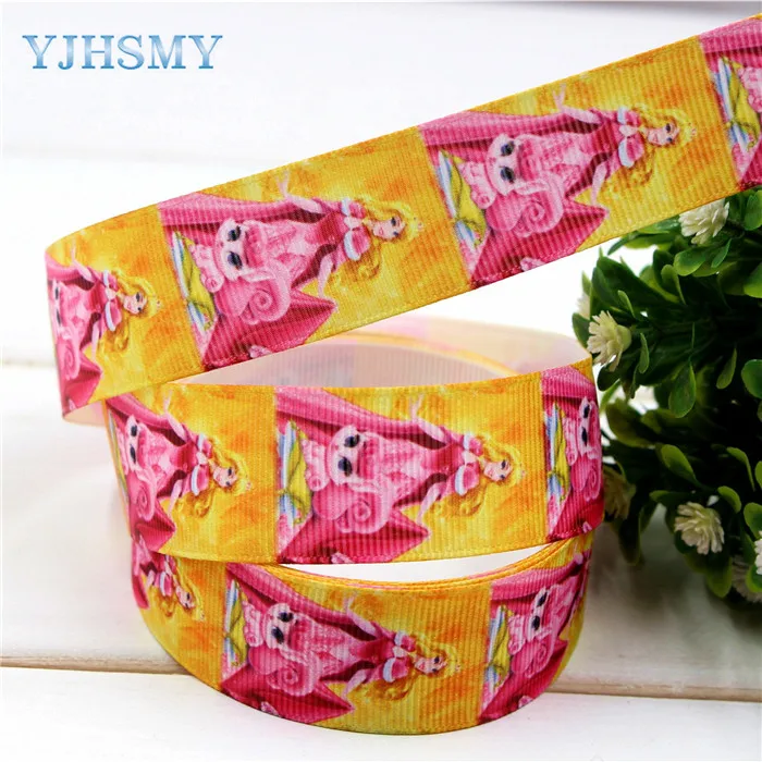 10 yards-6 Yjhsmy 173207, 25 мм 10 ярдов мультфильм Ленты Термальность передачи печатных Grosgrain Свадебные Аксессуары Сделай Сам материал ручной работы - Цвет: 10 yards-6