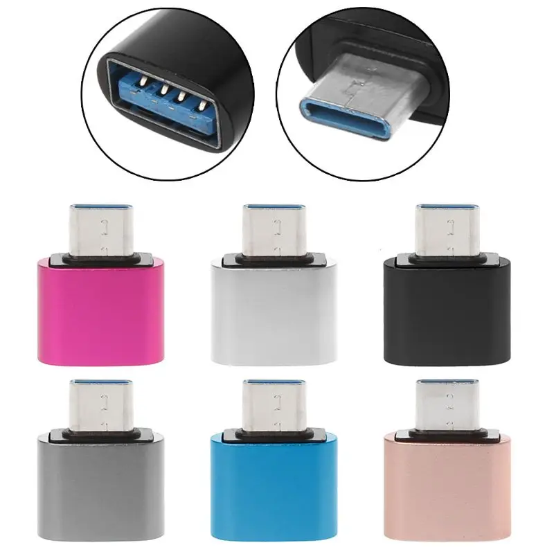 Металлический USB C 3 1 Type папа к 2 0 Женский OTG адаптер для синхронизации данных Samsung S9