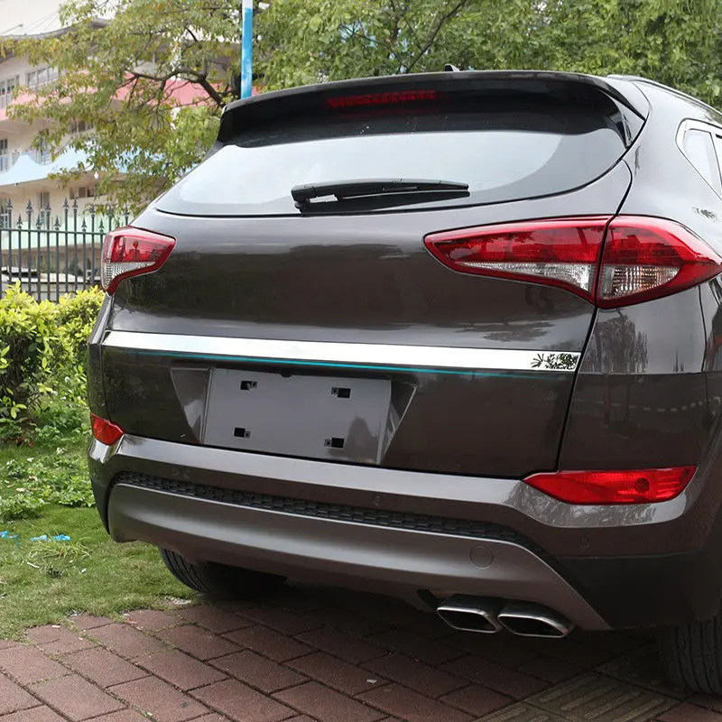 Задняя Крышка багажника из нержавеющей стали хромированная накладка на заднюю