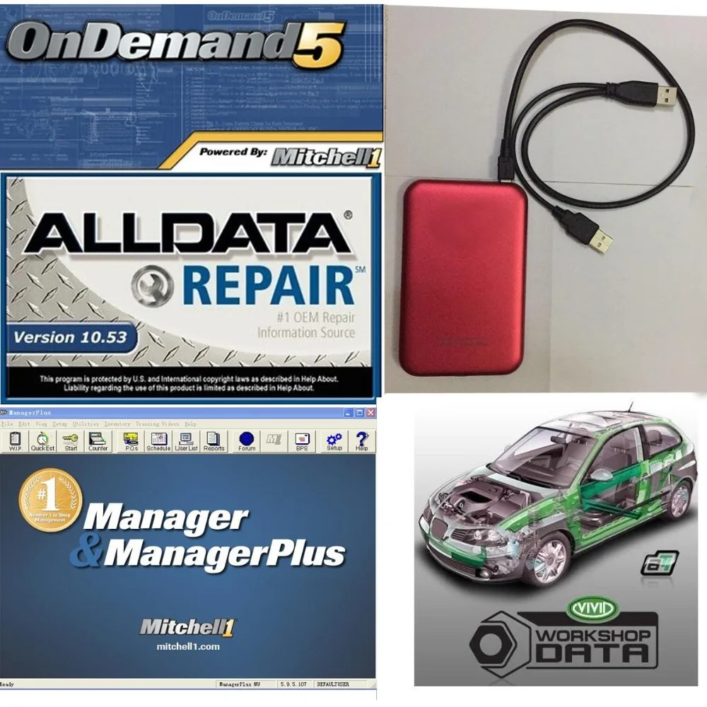 2019 лучшее программное обеспечение для ремонта авто Alldata 10 53 + mitchell ondemand всего 47в1 с