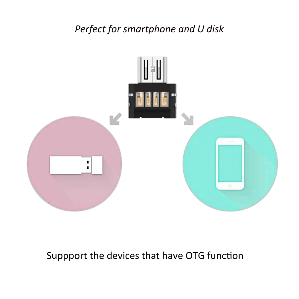 3 шт./лот ультра мини микро USB 5pin OTG адаптер Разъем для мобильного