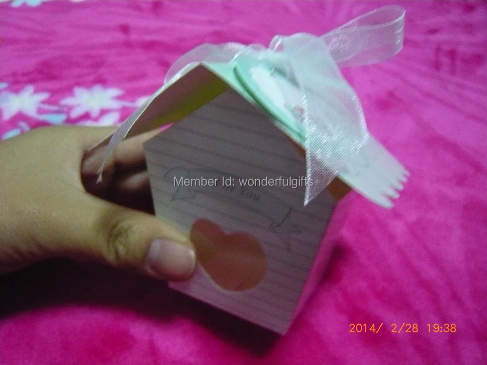 Бесплатная доставка свадебная коробка для конфет 100 шт./лот любовное гнездо