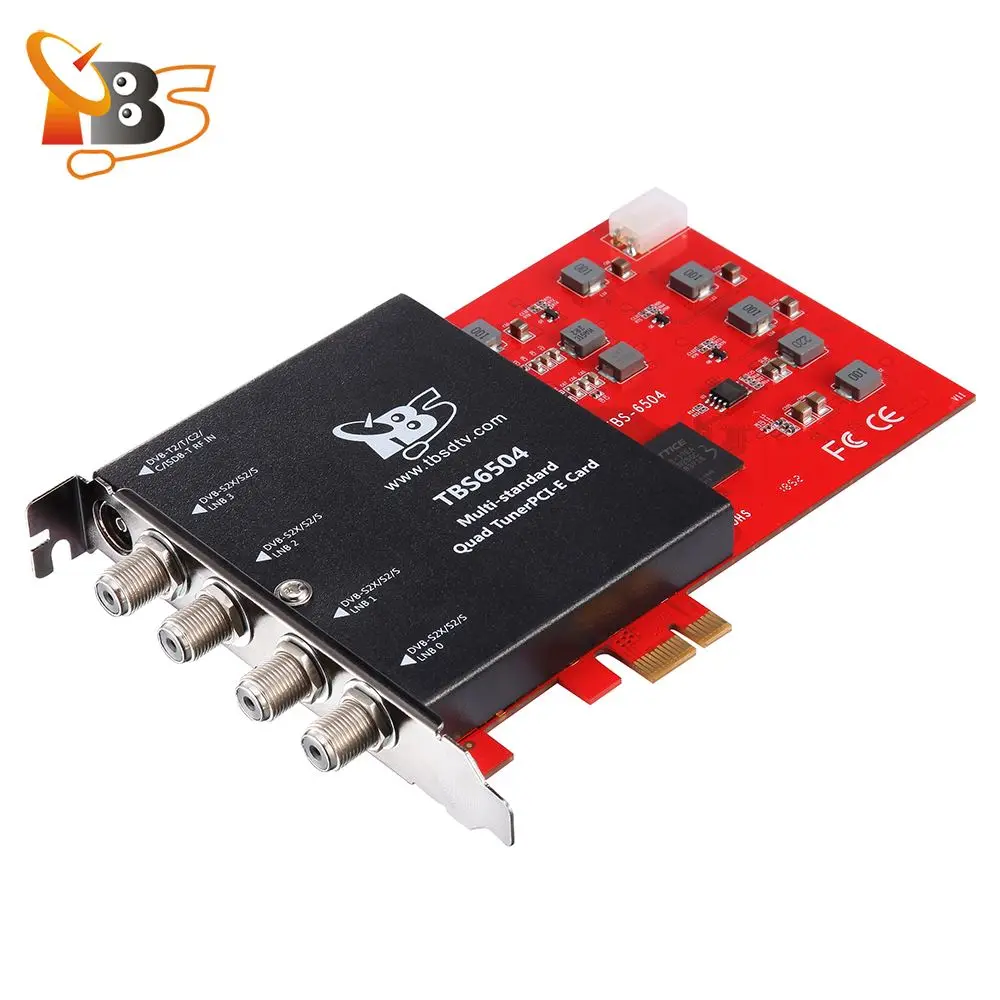 TBS6504 DVB S2X/S2/S/T2/T/C2/C/ISDB T Quad тюнер PCI e карта поддерживает VCM CCM QPSK 8PSK 16apsk 32apsk|Теле- и