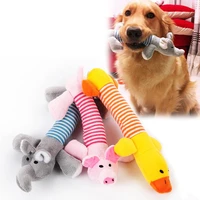cute pet dog cat plush squeak sound dog toys funny fleece durability chew molar toy elephant duck pig interactive toys