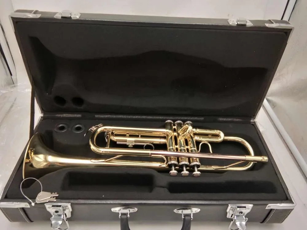 Юпитер трубы золотой лак JTR-700 B плоским Professional колокол Топ Музыкальные