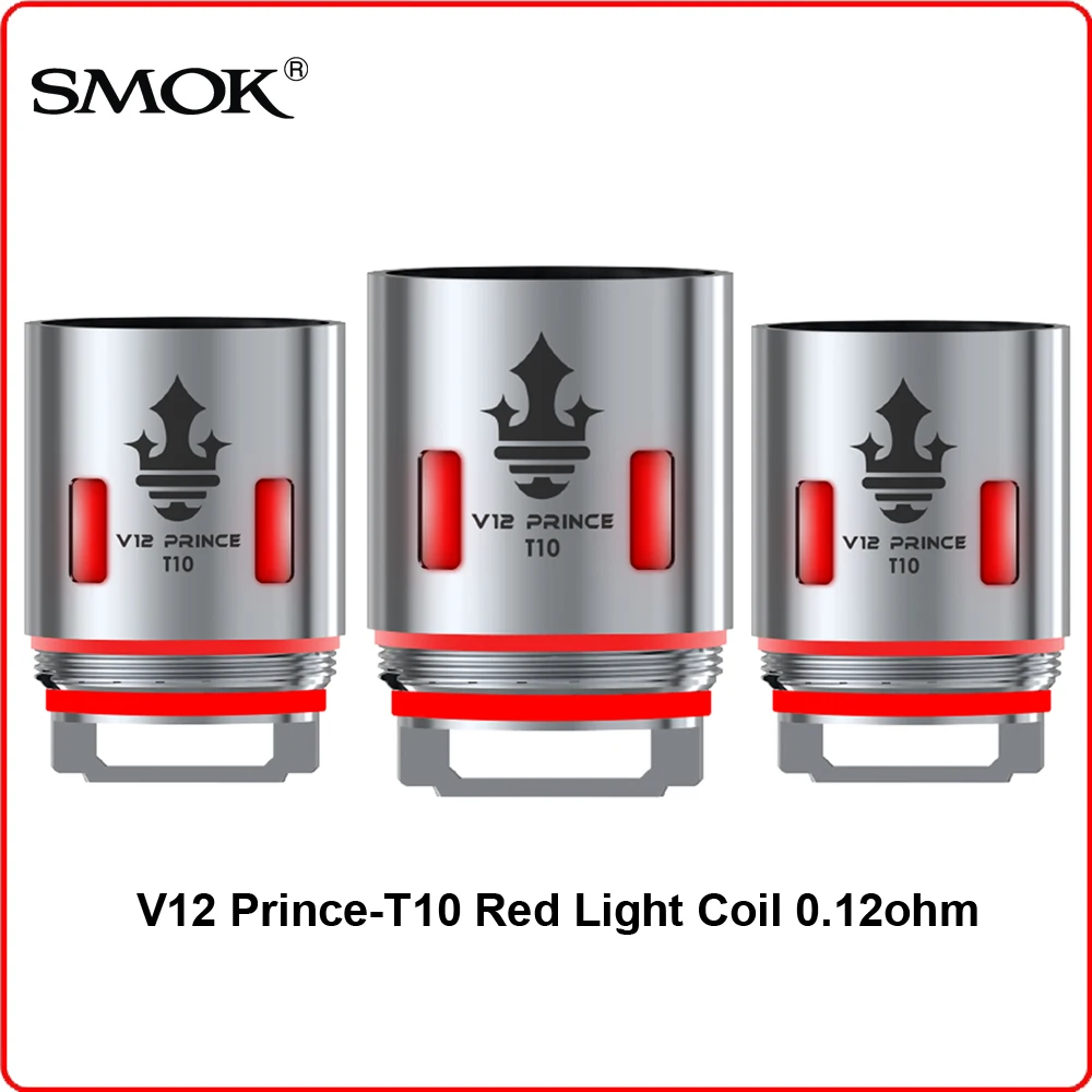 Электронная сигарета Original SMOK TFV12 принц T10 красный свет катушка 0.12ohm головка