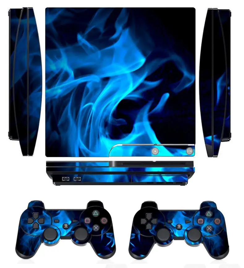 Виниловая защитная пленка Fire 261 для Sony PS3 Slim PlayStation 3 и 2 контроллера|protector sticker|ps3 slim