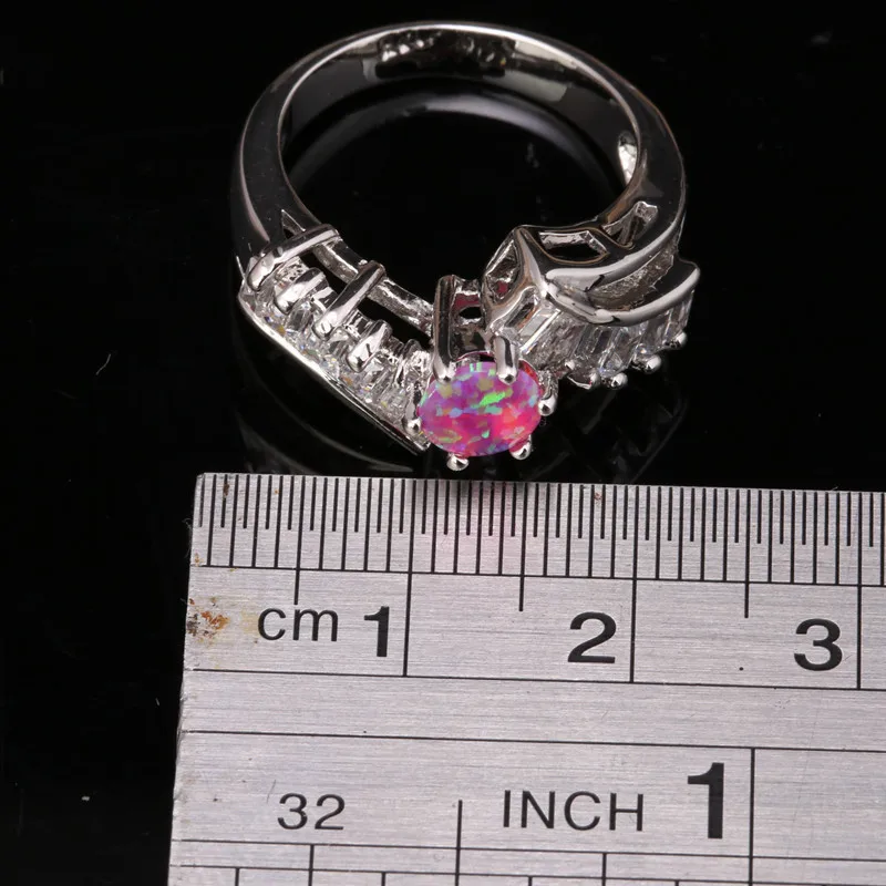 Горячая распродажа изящные ювелирные изделия с розовым огненным опалом изящное