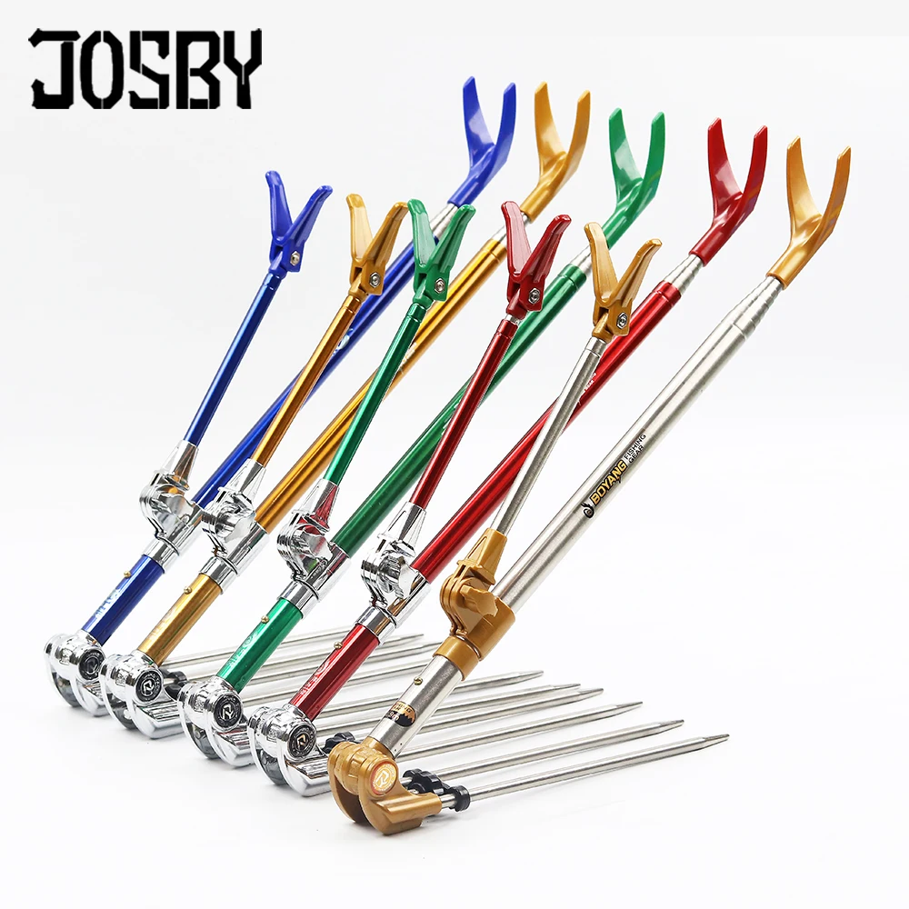 

JOSBY 1.7M 2.1M 2.3M fishing rod bracket portable retractable folding 5color stainless steel fishing Rod Holder Telescoping