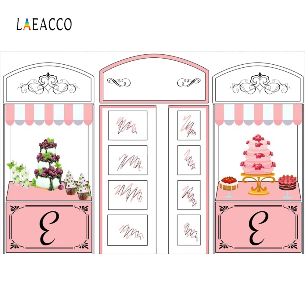 Laeacco розовый фон с героями мультфильмов магазин для маленьких девочек принцесса