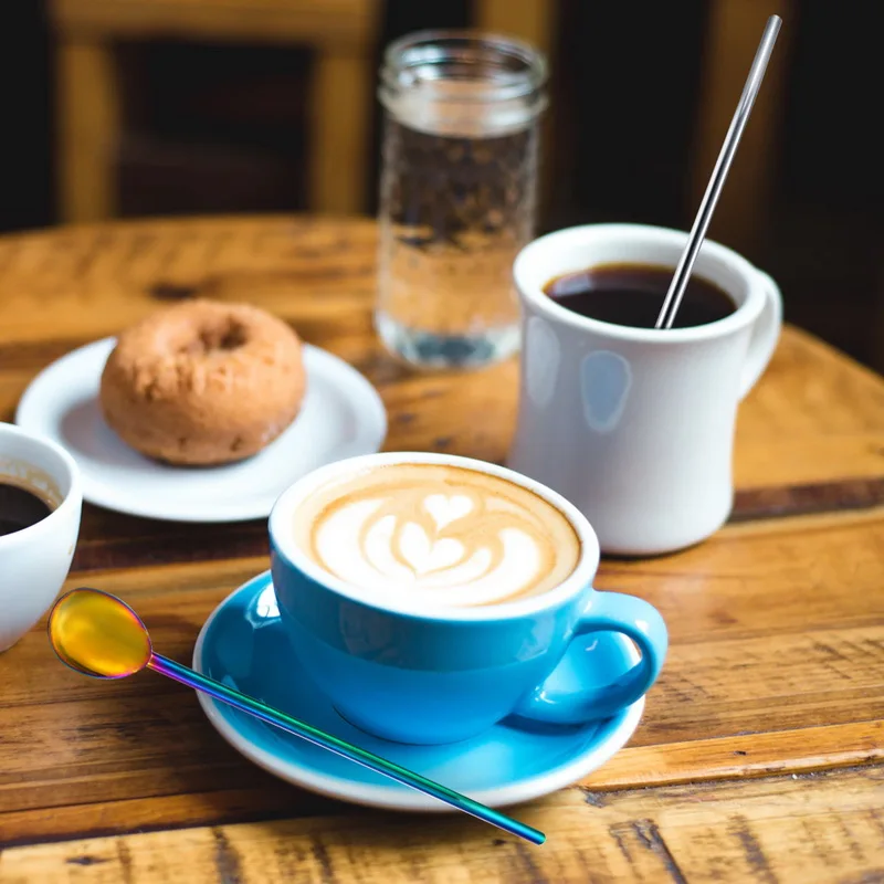 2 шт./компл. кофейная ложка с длинной ручкой перемешивающая из нержавеющей стали