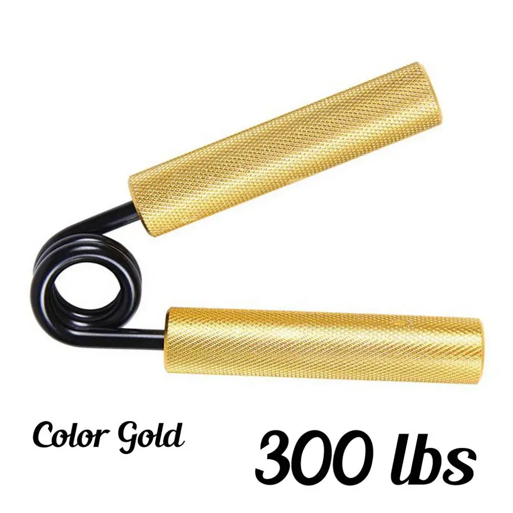 gold 300lbs Топ 100lbs-350lbs фитнес Тяжелые Захваты на запястье реабилитация разработчик рукоятка мышечная силовая тренировка устройство кистевой эспандер - Цвет: gold 300lbs