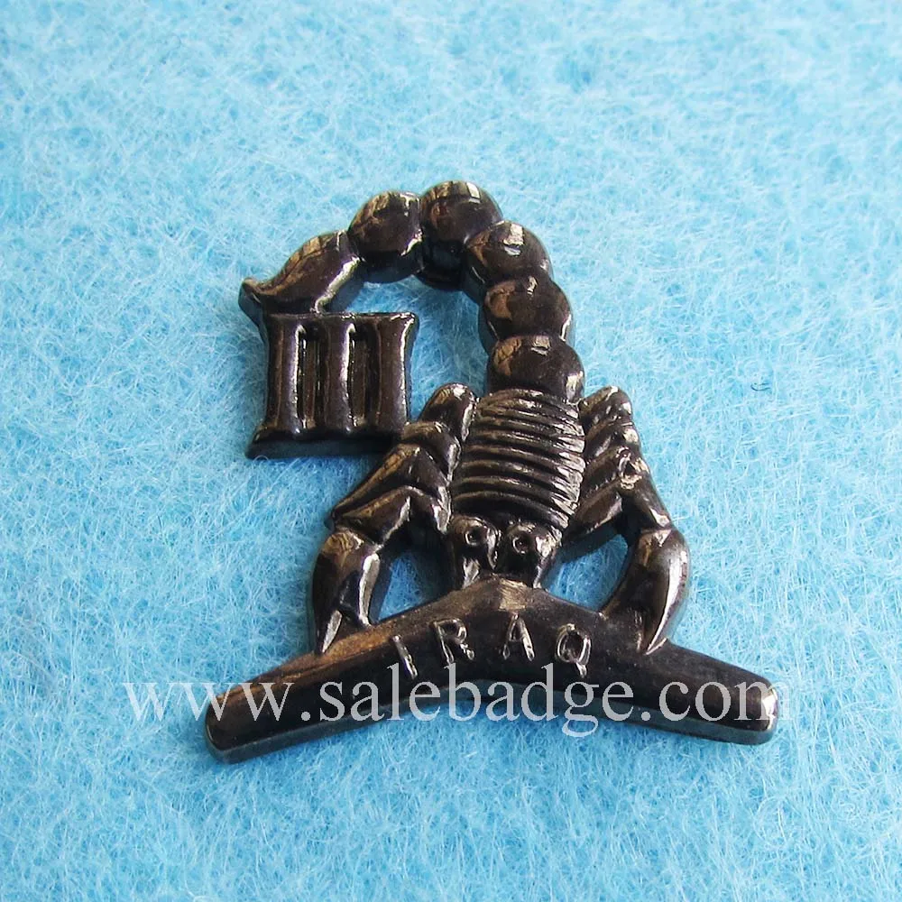 

Custom cheap unique cool 3D scorpion Pure color Black soft Enamel lapel Pins badge