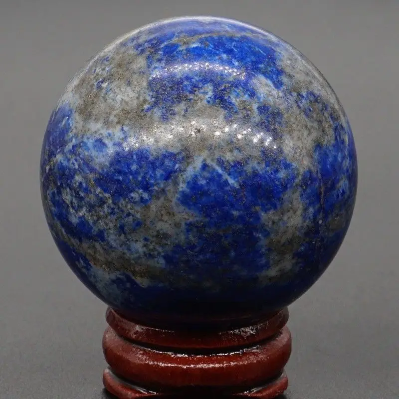 47MM (172g) Natural Lapis Lazui Crystal Sphere Gemstone Reiki Healing Ball #403 | Дом и сад