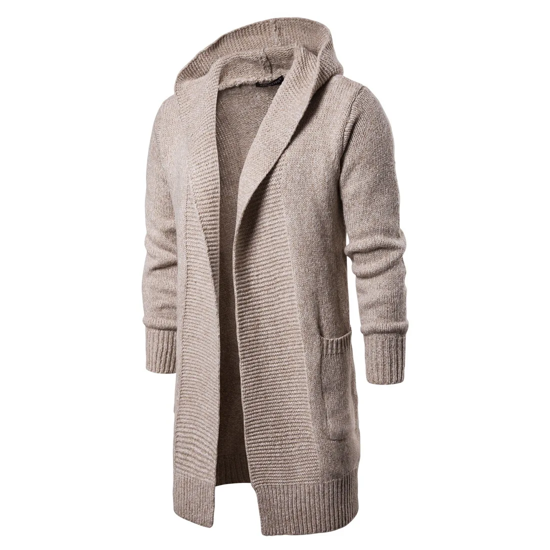 Men Autumn Hooded Sweatercoat New Fashion Cardigan Casual Sweaters Winter Warm Outwear Long Sweatercoats Szie 2XL | Мужская одежда