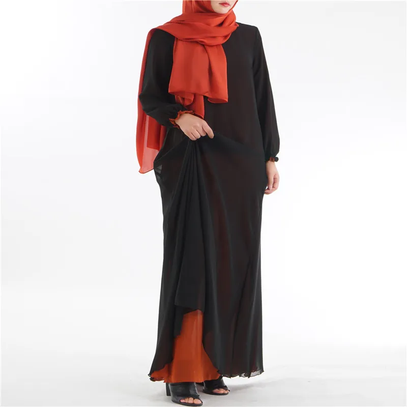 Abaya, Дубай, летнее шифоновое платье с наизнанку, два тона, популярное исламское платье с наизнанкой, мусульманская Двусторонняя одежда, быстрая