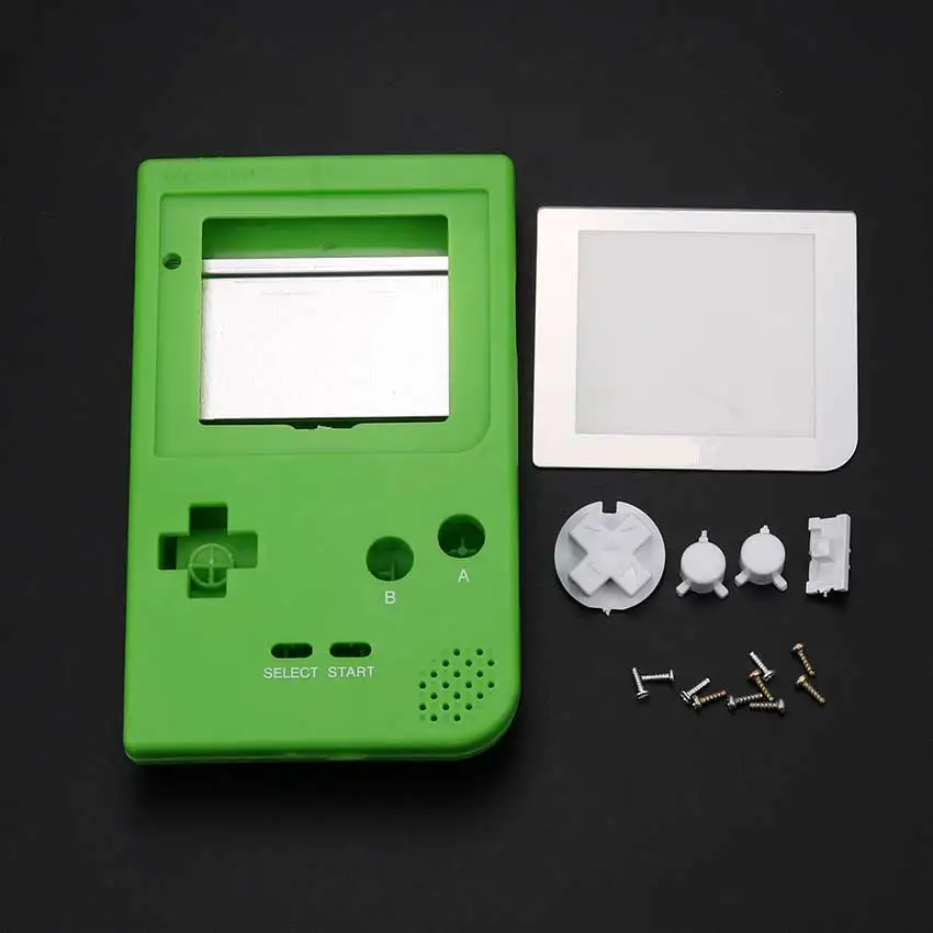 Green ChengHaoRan полный Чехол Крышка для корпуса Замена корпуса для Gameboy Карманная игровая консоль для GBP белый корпус с кнопками комплект - Цвет: Green