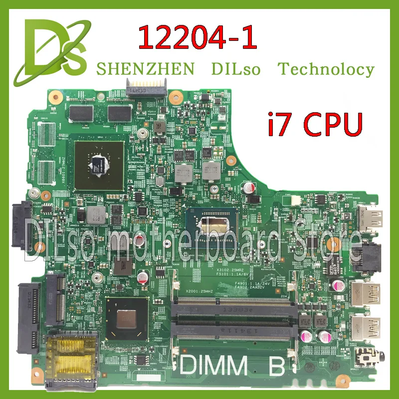 Kefu 12204-материнская плата для ноутбука dell INSPIRON 3421 12204-1 dell материнская плата i7 cpu оригинальная тестовая материнская плата