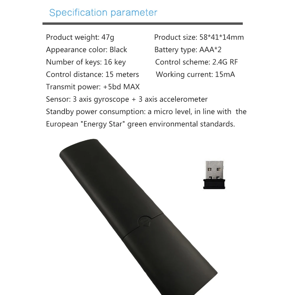 Wechip Голосовое управление Fly Air Mouse для игры с гироскопом 2 4 ГГц беспроводной
