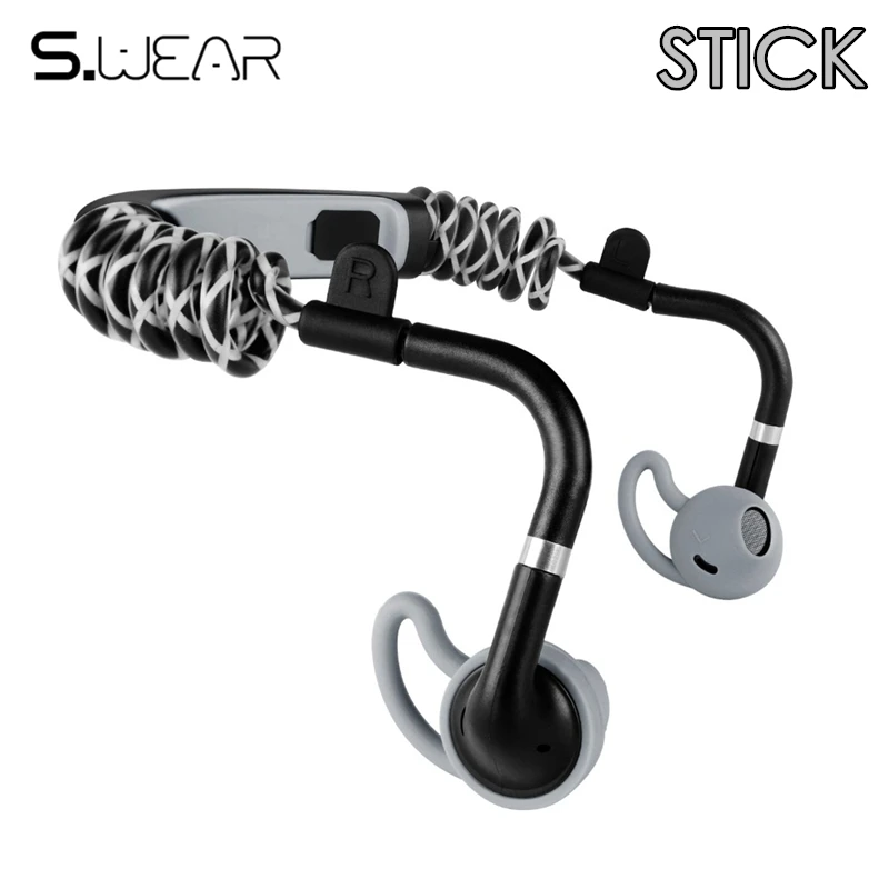 

Stick Spring Wireless Headphones Elastic Bluetooth Earphone can call phone transparent air music headset with mic for air music