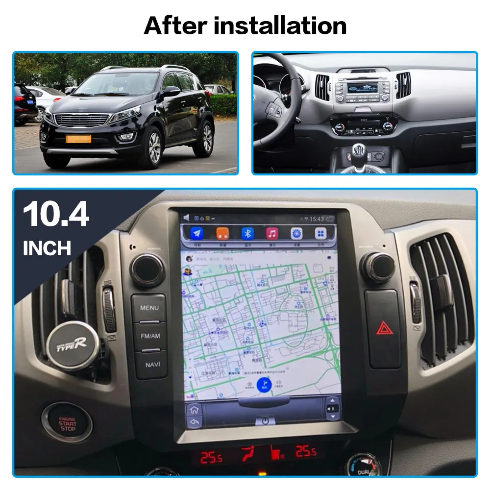 Android 7,1 Автомобильный gps навигатор Автомобильный dvd-плеер для KIA Sportage+ Tesla стиль радио магнитофон Авто головное устройство мультимедиа