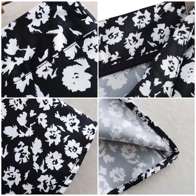 Gold Hands New White Flower Women's Long Skirt High Waist Floret Printed Skirts Ladies Spring Summer Office Clothes | Женская одежда