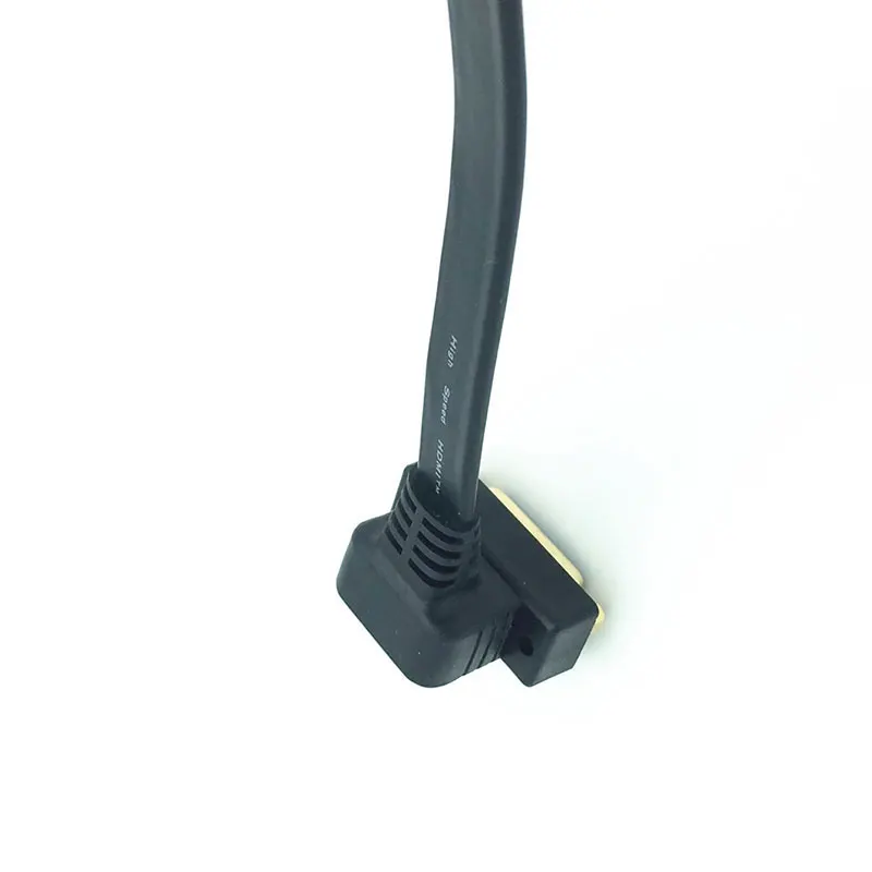 Плоский тонкий Высокоскоростной HDMI к DVI 24 + 5 Женский 90 Угловой кабель 0 3