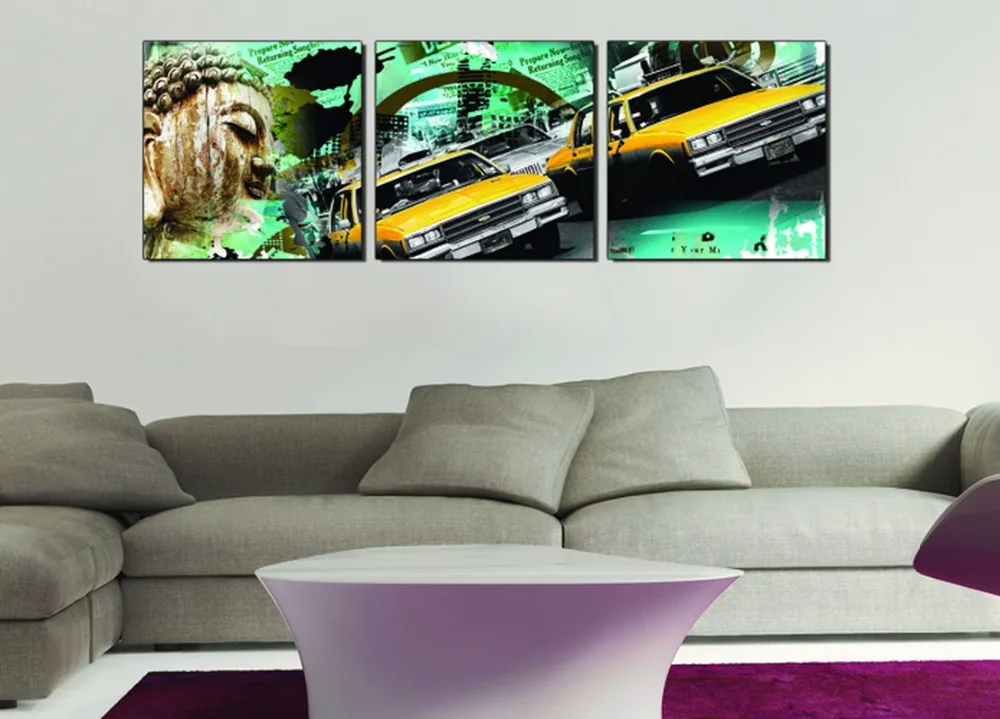 3 шт. HD изображение буддизма и автомобилей|painting kit|print beddingprint painting pictures |