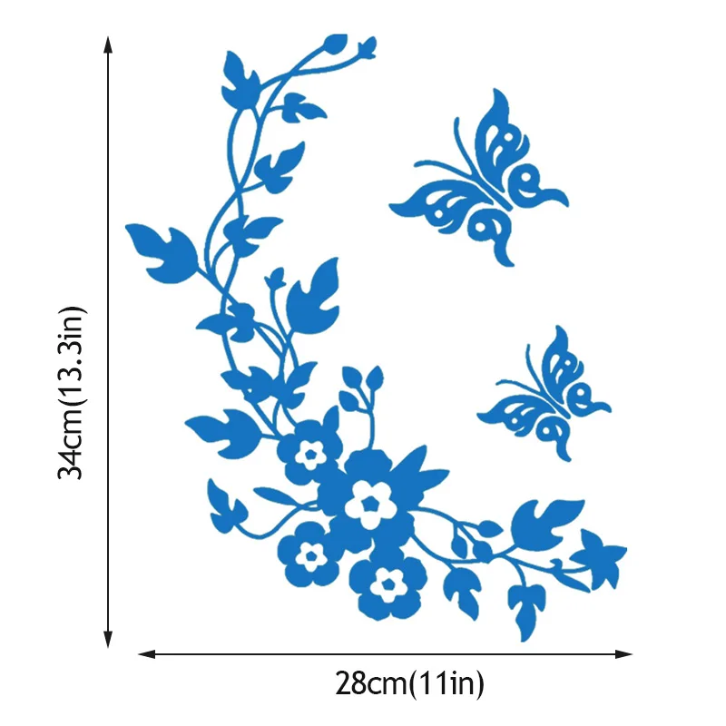 Butterfly Flower toilet stickers wall sticker wc wall stickers bathroom Accessories home decorationtoilet vinyl wall decor images - 6