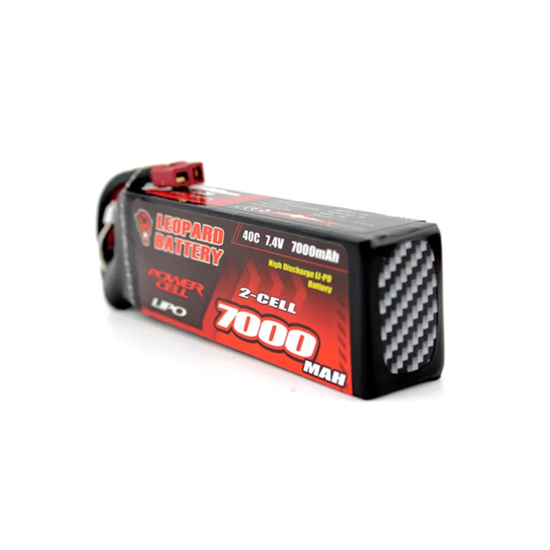 Rechargeable LEOPARD Power 7.4V 7000mAh 40C 2S T Plug Lipo Battery for 1:8 1:10 RC Car Boat Models Spare Parts | Игрушки и хобби
