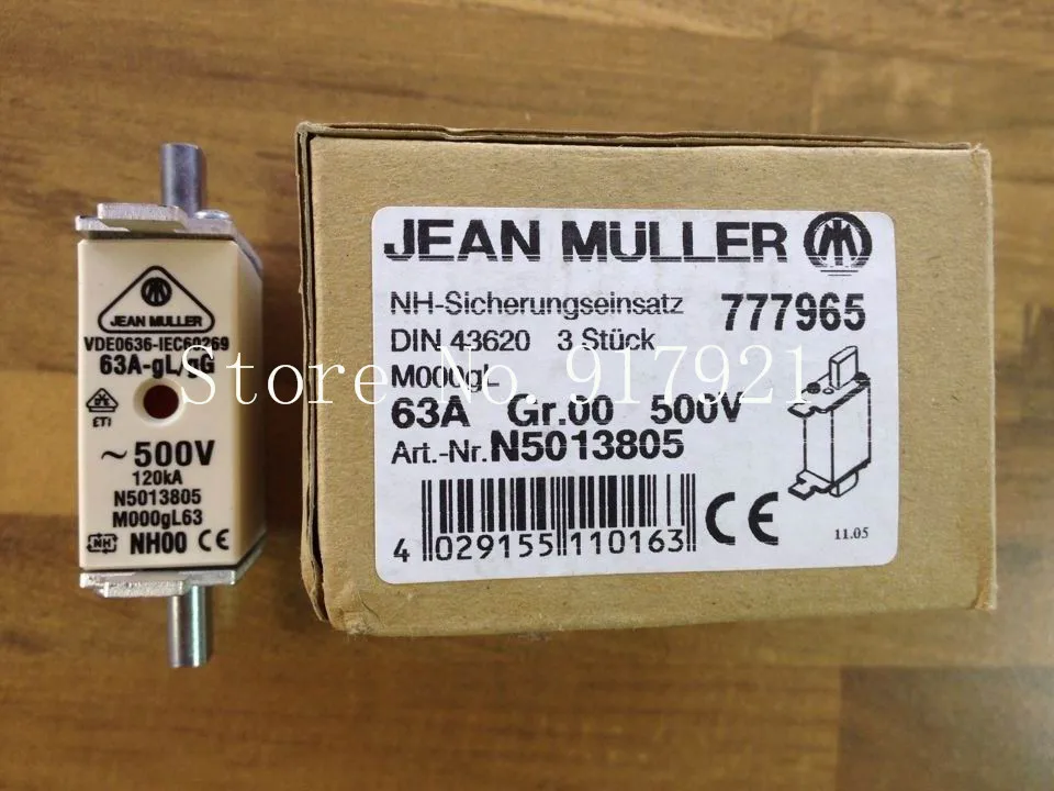[ZOB] немецкий Kinmiller JEAN MULLER N5013805 63A NH00 777965 оригинальный предохранитель 5 шт./лот|nh00