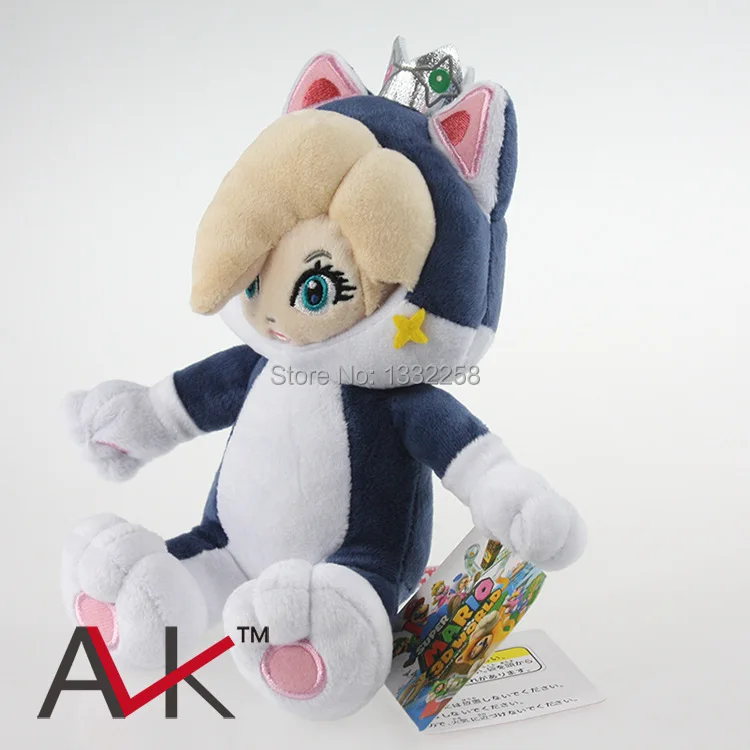 Бесплатная доставка Супер Марио Аниме игры Deep Blue Cat принцесса плюшевые игрушки