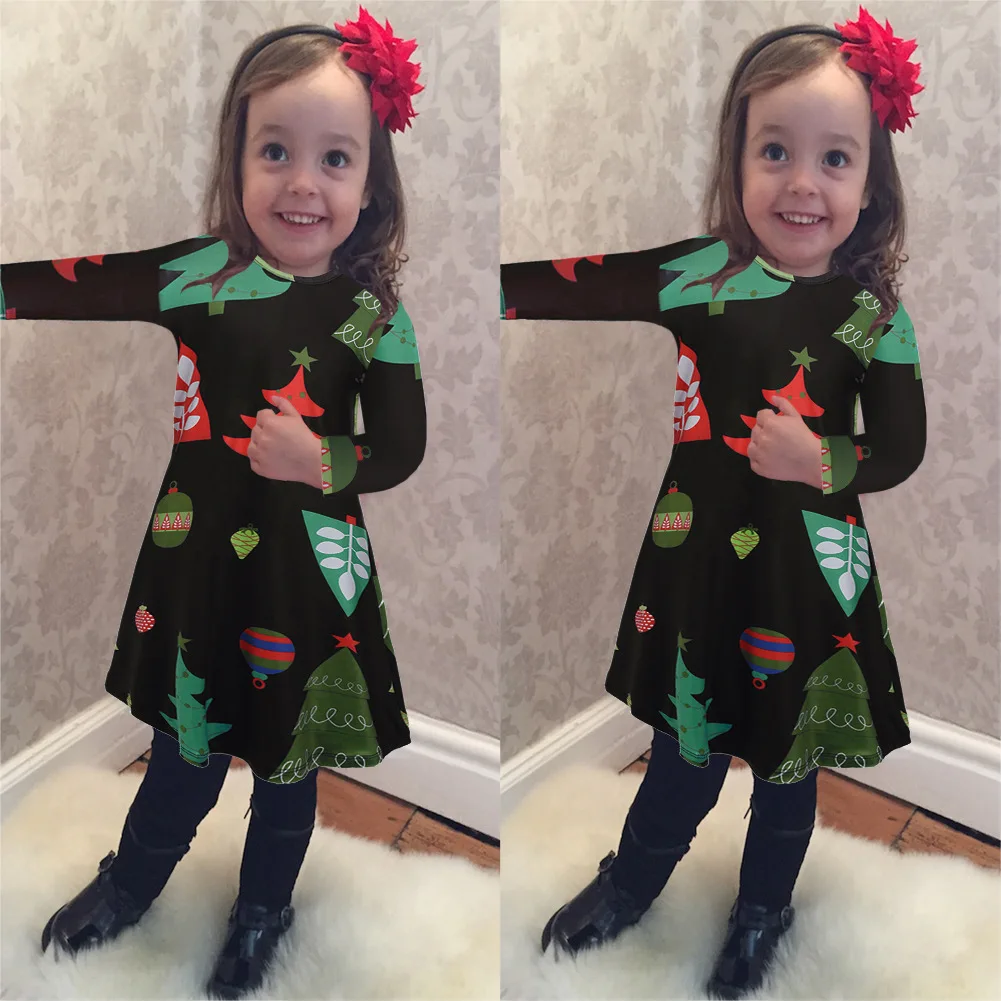 Рождественский комбинезон зимние платья для девочек детское платье с цветочным