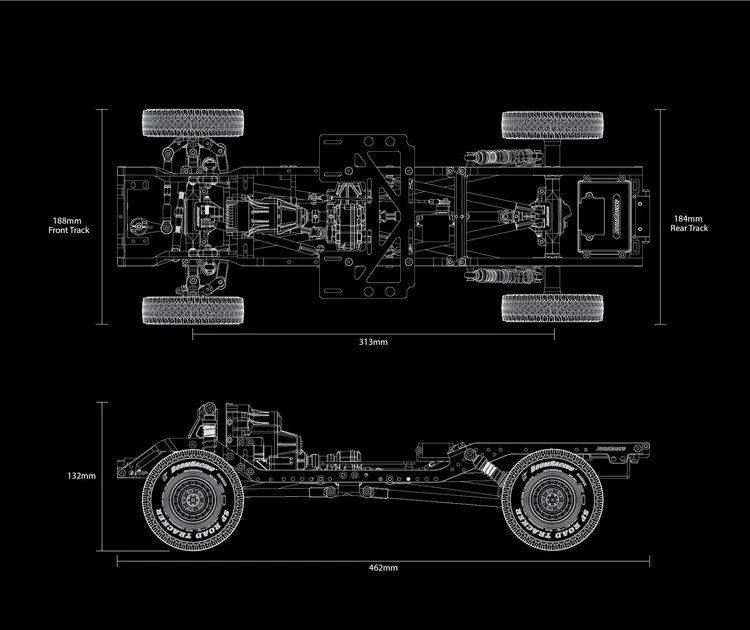 Бумрейсинг BRX01 1 10 LC70 моделирование скалолазание внедорожник рама автомобиля