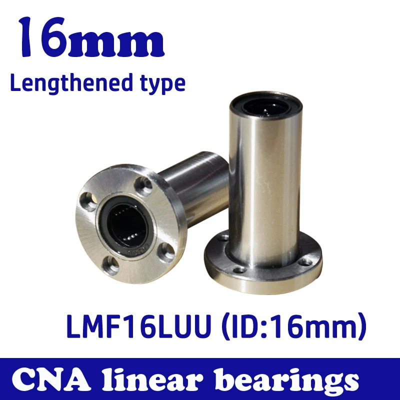 4 шт./лот LMF16LUU длинный тип 16 мм фланцевый линейный подшипник CNC линейная Втулка