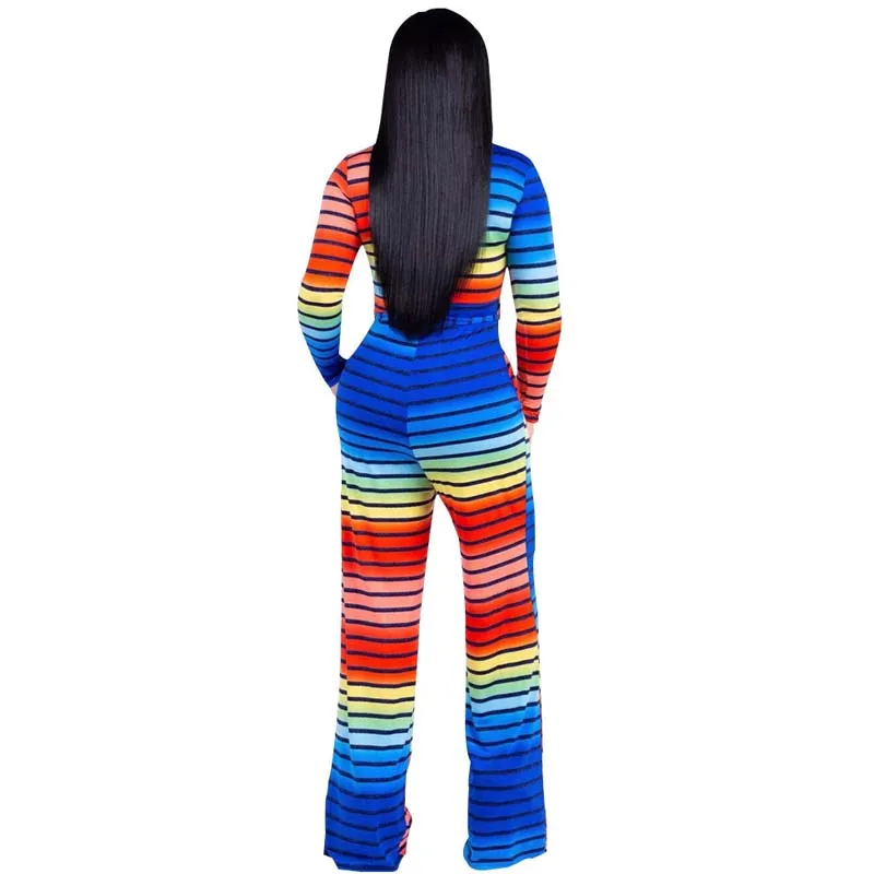 Демисезонный градиентная расцветка Высота комбинезон 2018 Новое сексуальное