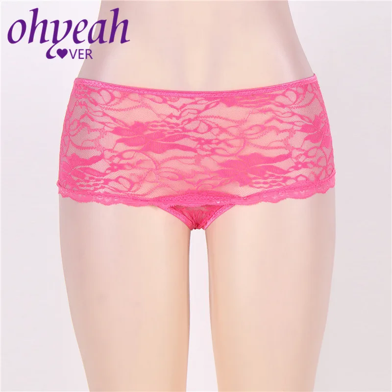Ohyeahlover Женские Трусы средней талии сексуальные стринги Прозрачные стринги 6XL кружевные трусики трусы женское нижнее белье PM5011