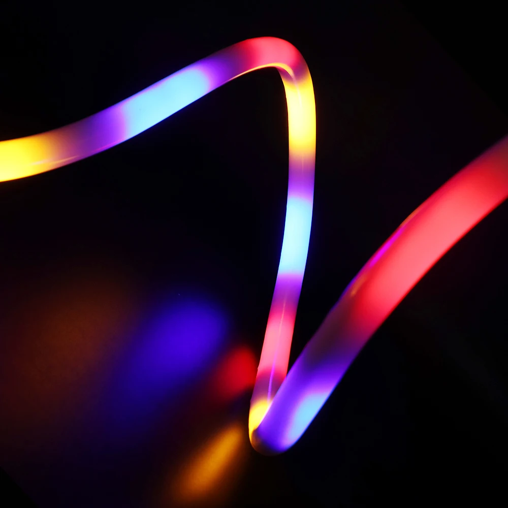 2835 неоновый светильник 220 В RGB светодиодный неоновый светильник 120 светодиодный s/m гибкая Водонепроницаемая лента украшение с RGB ручным контроллером