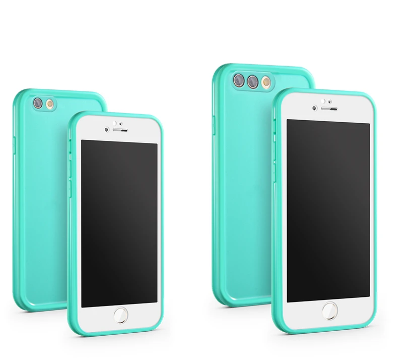 Green and White Водонепроницаемый чехол для телефона для iPhone 6 6s 7 8 Plus SE 5S чехол для плавания и дайвинга водонепроницаемый чехол из ТПУ для iPhone X XS XR XS Max Coque - Цвет: Green and White