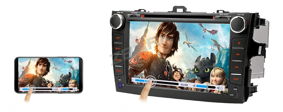 8 дюймов 2 din Автомобильный dvd-плеер gps навигация рулевое колесо головное устройство MP4 Радио для Toyota Corolla 2007 2008 2009 2010 2011