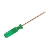 Non sparking 8200mm Minus or Slotted Screw DriverBeryllium CopperPlastic HandleExplosion proof Safety Tool