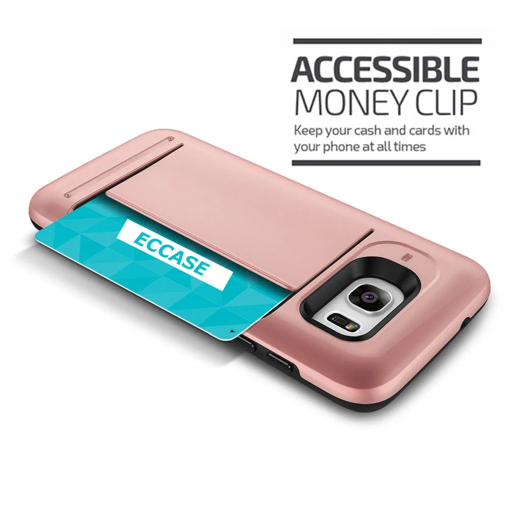 Case For Samsung Galaxy Note 9 8 5 4 S7 S6 Edge Plus Slide Card Slot Phone S9 S8 J2 J5 J7 Prime Cover |